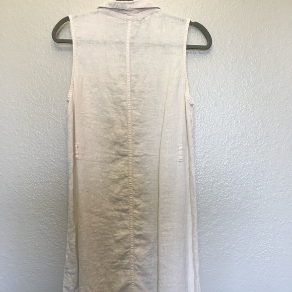 Sleeveless Cloth & Stone Linen Button-Down Dress Medium - Picture 5 of 6